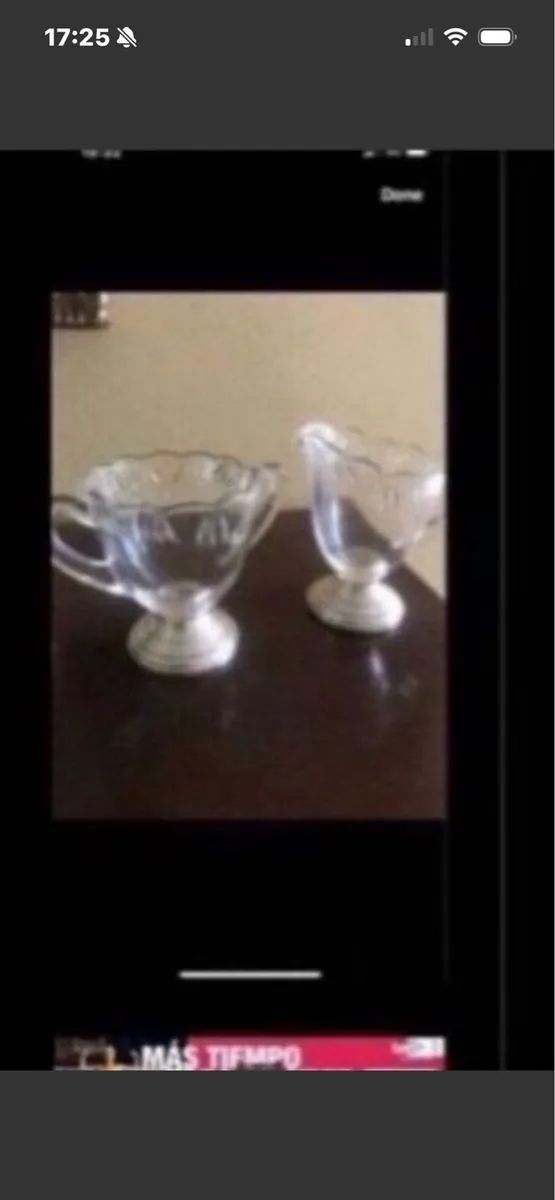 Antique Silver Weighted Milk & Sugar Bowls - Image 1
