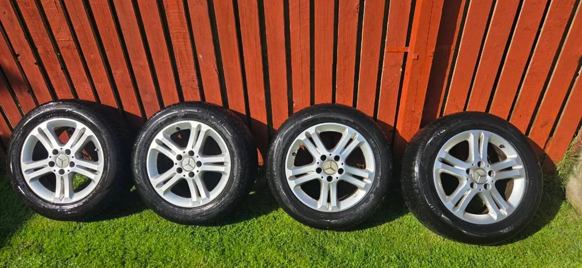 Mercedes 16inch alloys with tyres - Image 1