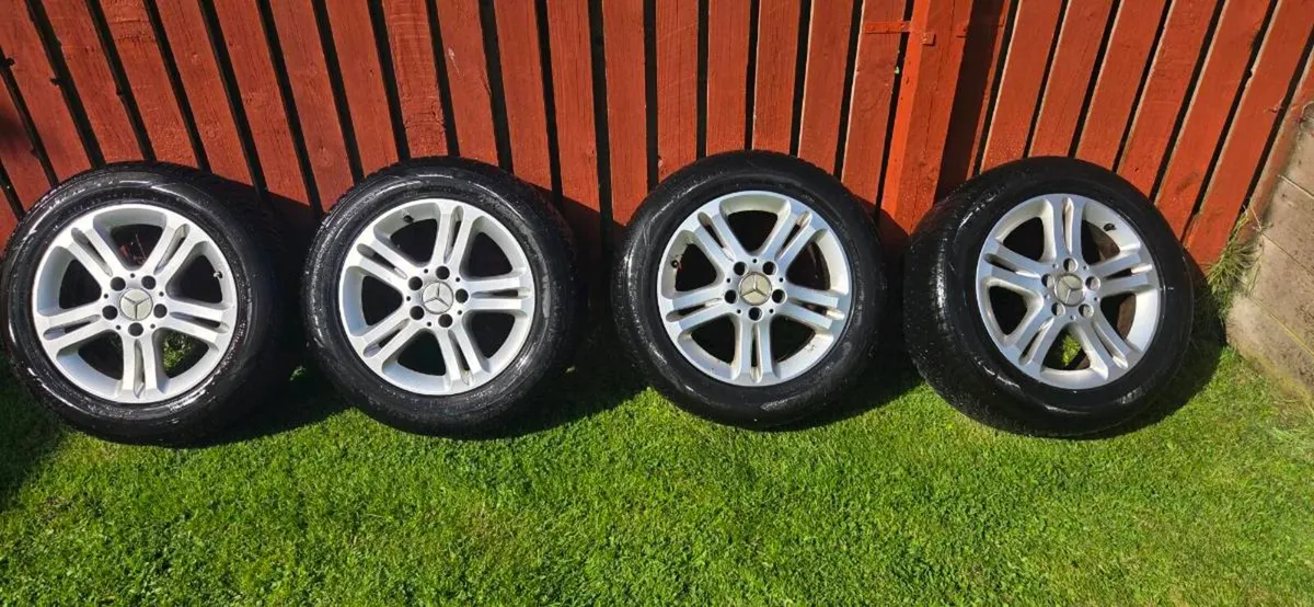 Mercedes 16inch alloys with tyres - Image 2