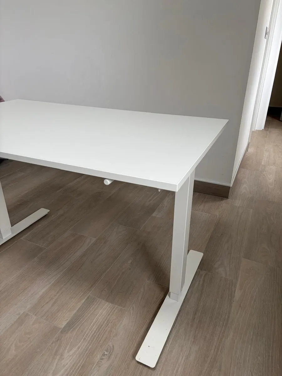 IKEA TROTTEN Sit/Stand Desk – White - Image 3