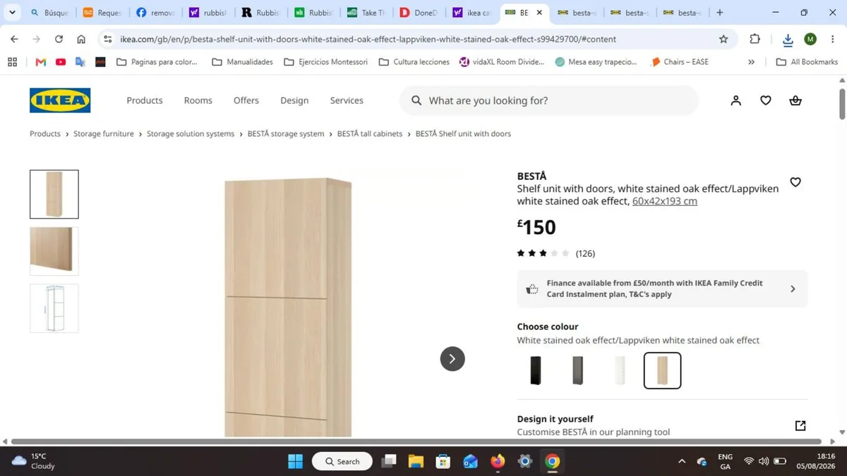 Ikea Besta Wall Cabinet 3 doors