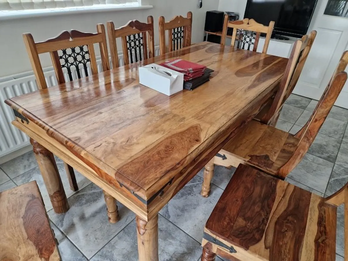 Dinning Table and 8 Chairs - Image 4