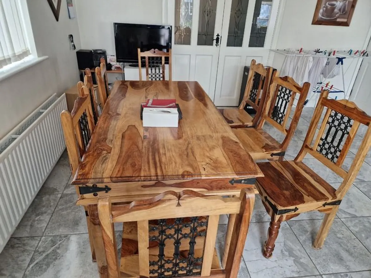Dinning Table and 8 Chairs - Image 2