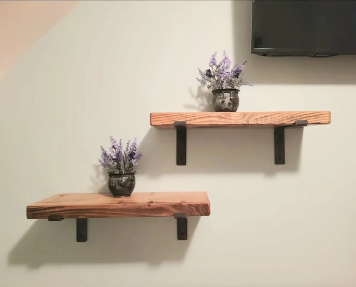 Solid Wood Floating Shelves - Custom Made Shelves - Image 2