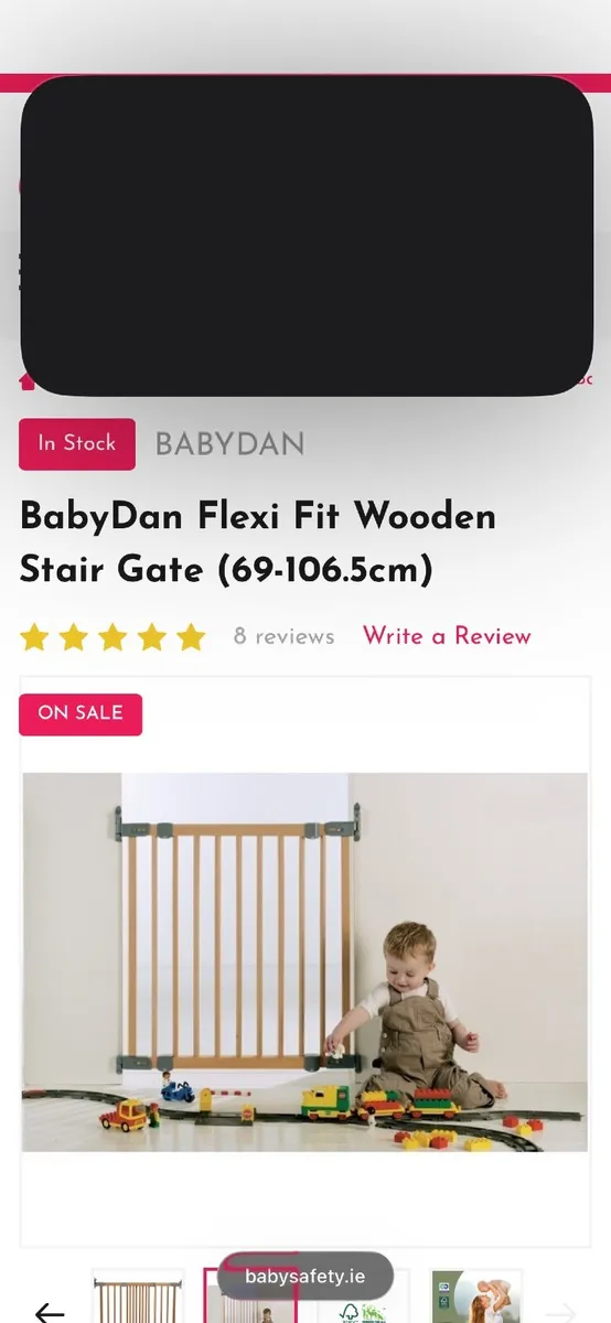 2x BabyDan Flexi Fit Wooden Stair Gates - Image 2