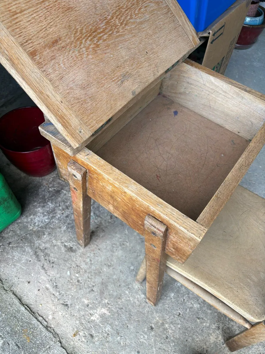Original Vintage Nursery School Desk & Chair - Image 3
