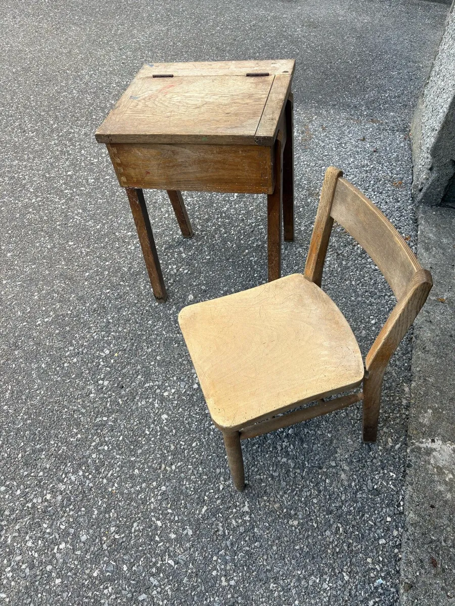 Original Vintage Nursery School Desk & Chair - Image 1