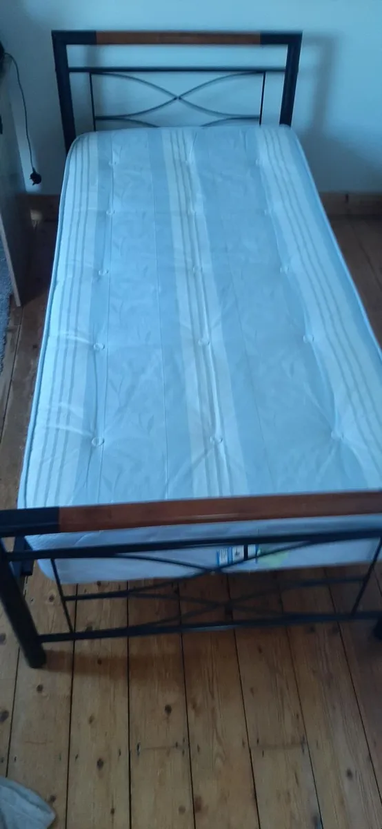 Two Single Beds & Mattress - Image 2