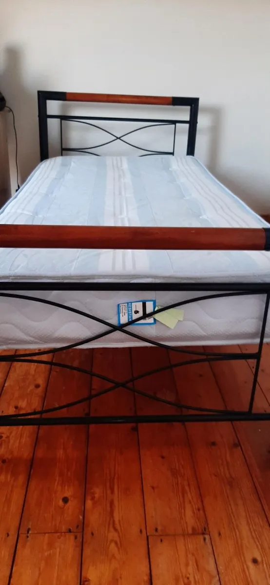Two Single Beds & Mattress - Image 1
