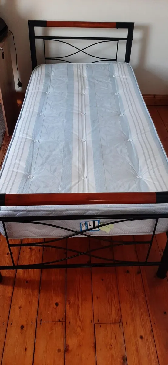 Two Single Beds & Mattress - Image 3