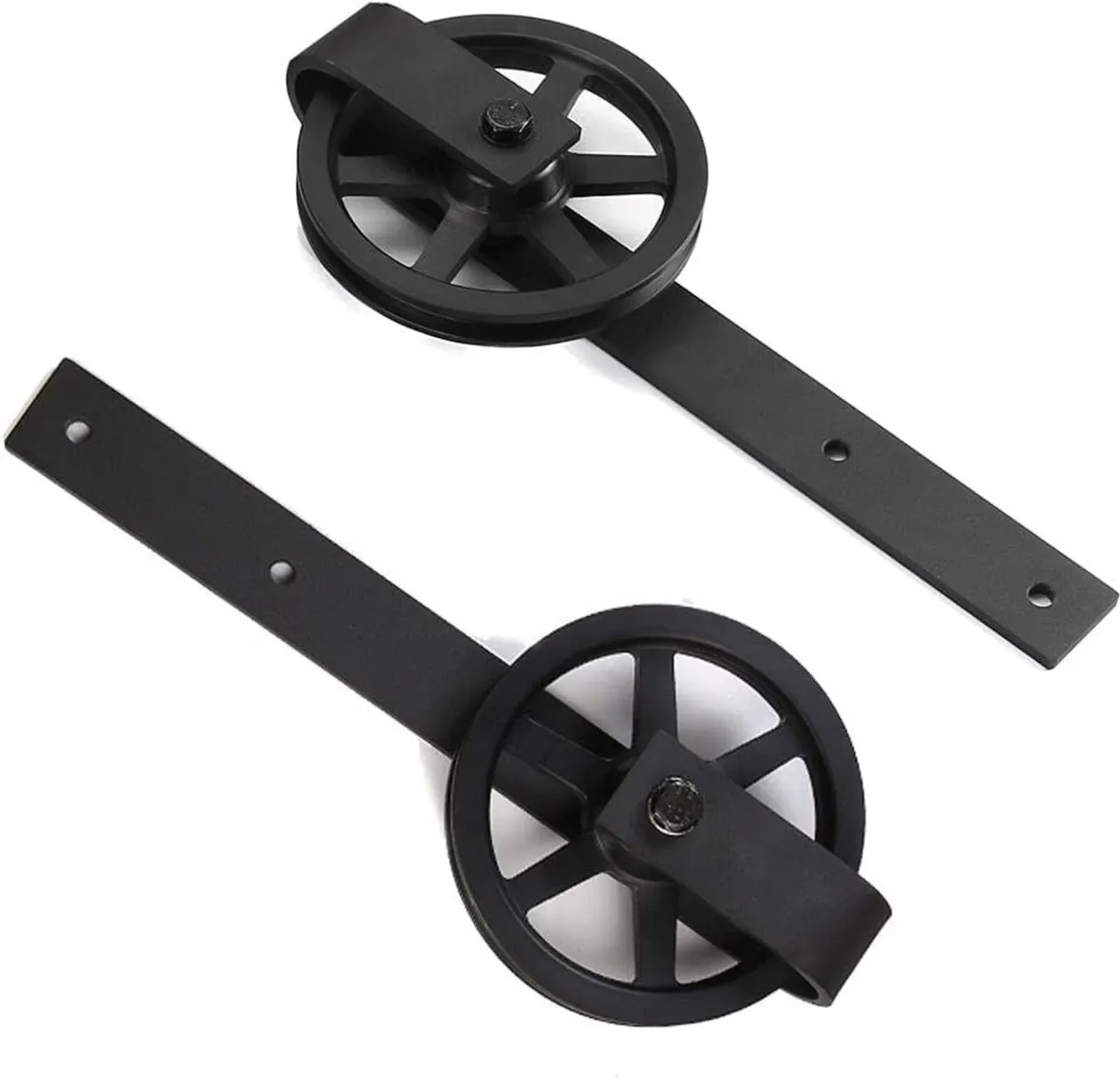 Barn Door Hardware Kit 10FT Double Sliding Rail - Image 2