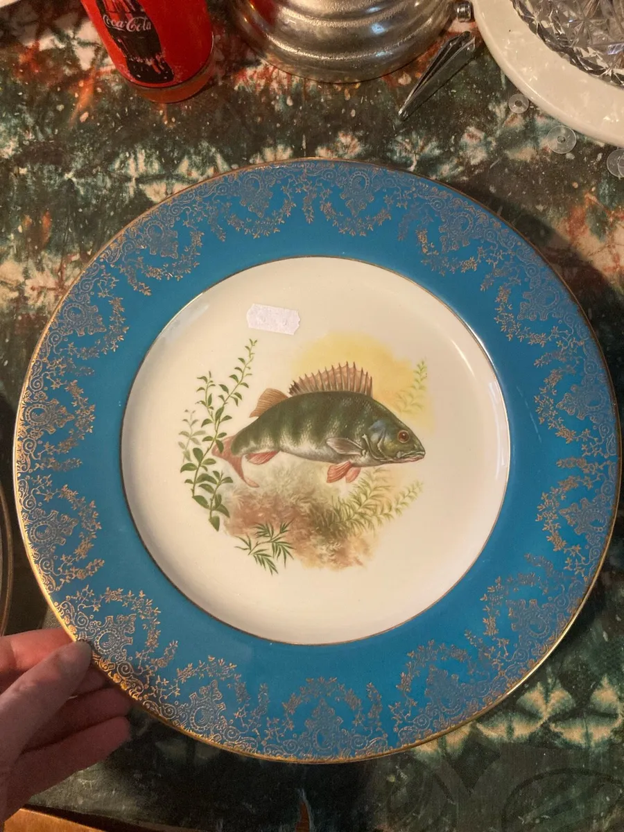 Vintage fish dinner plates free postage - Image 3