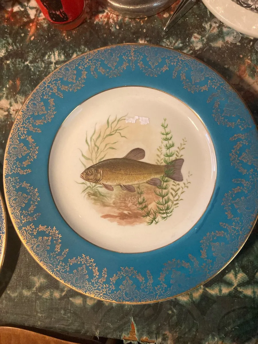 Vintage fish dinner plates free postage - Image 2