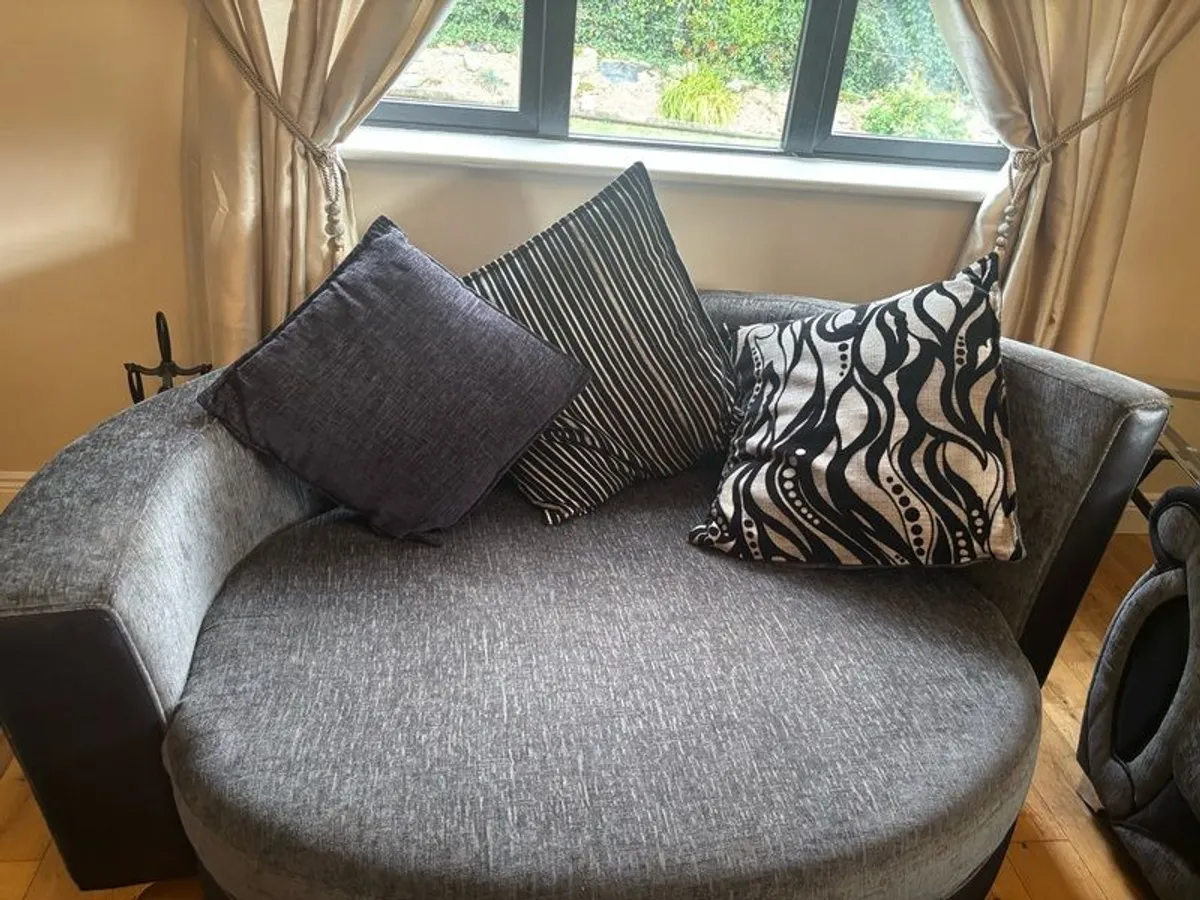 4 Seater Sofa cuddler chair and Pillow Back Cuddler Sofa - Image 3
