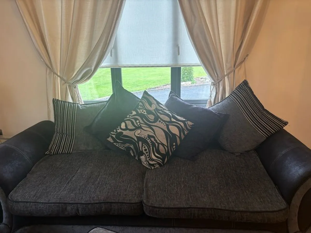4 Seater Sofa cuddler chair and Pillow Back Cuddler Sofa - Image 4