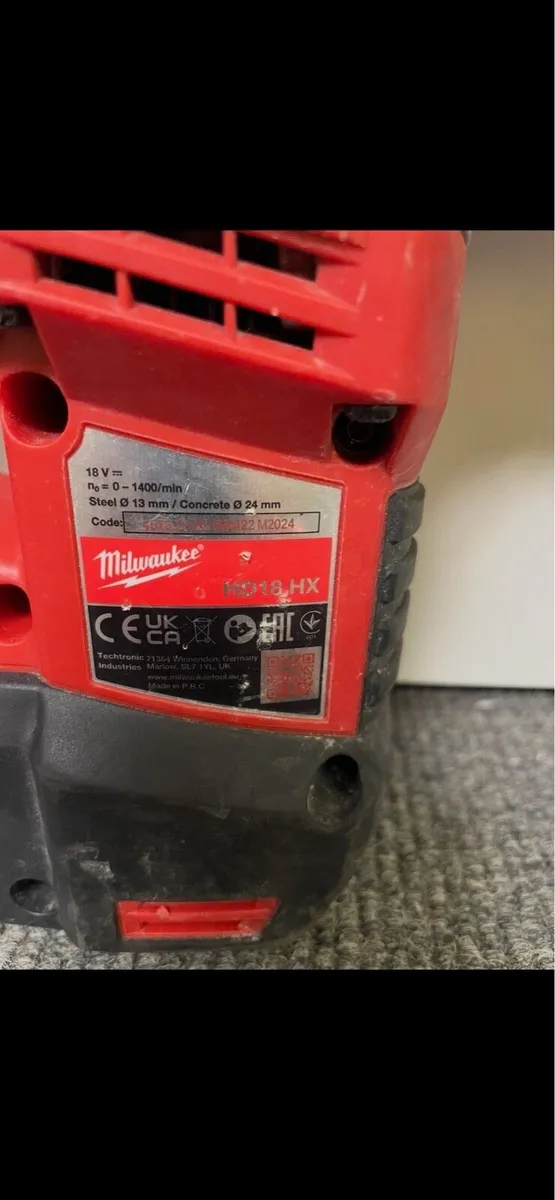 Milwaukee Rotary Hammer Drill Baretool HD18 HX - Image 4