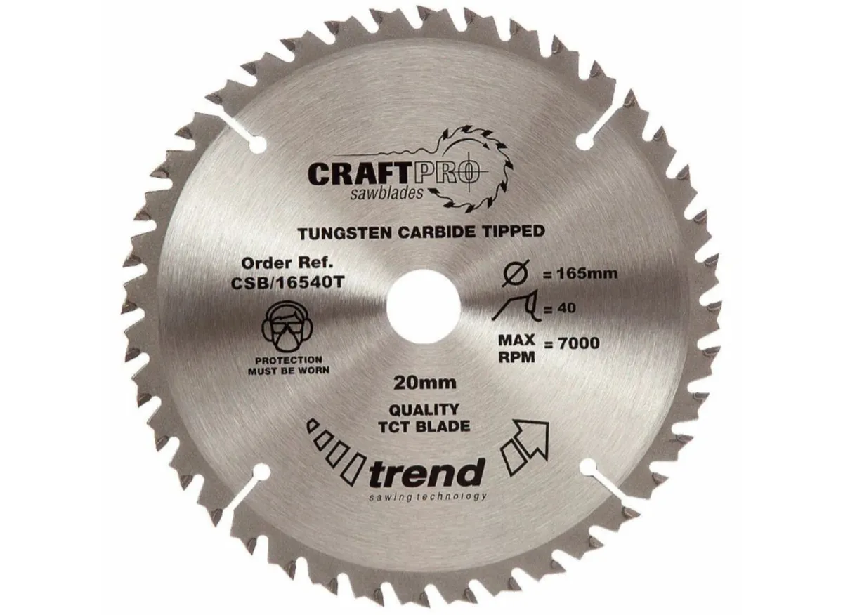 Trend CSB/16540T Saw Blade 165mm x 20mm x 40T