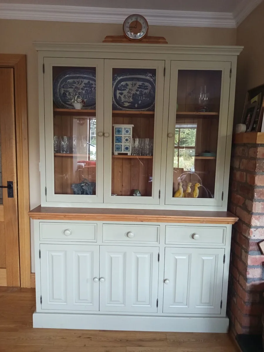Solid sage green pine dresser - Image 2
