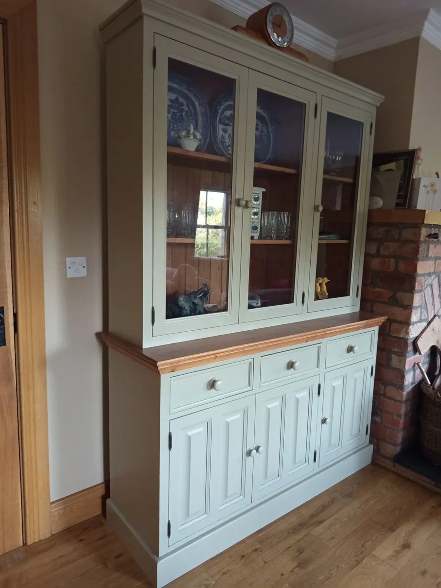 Solid sage green pine dresser - Image 1