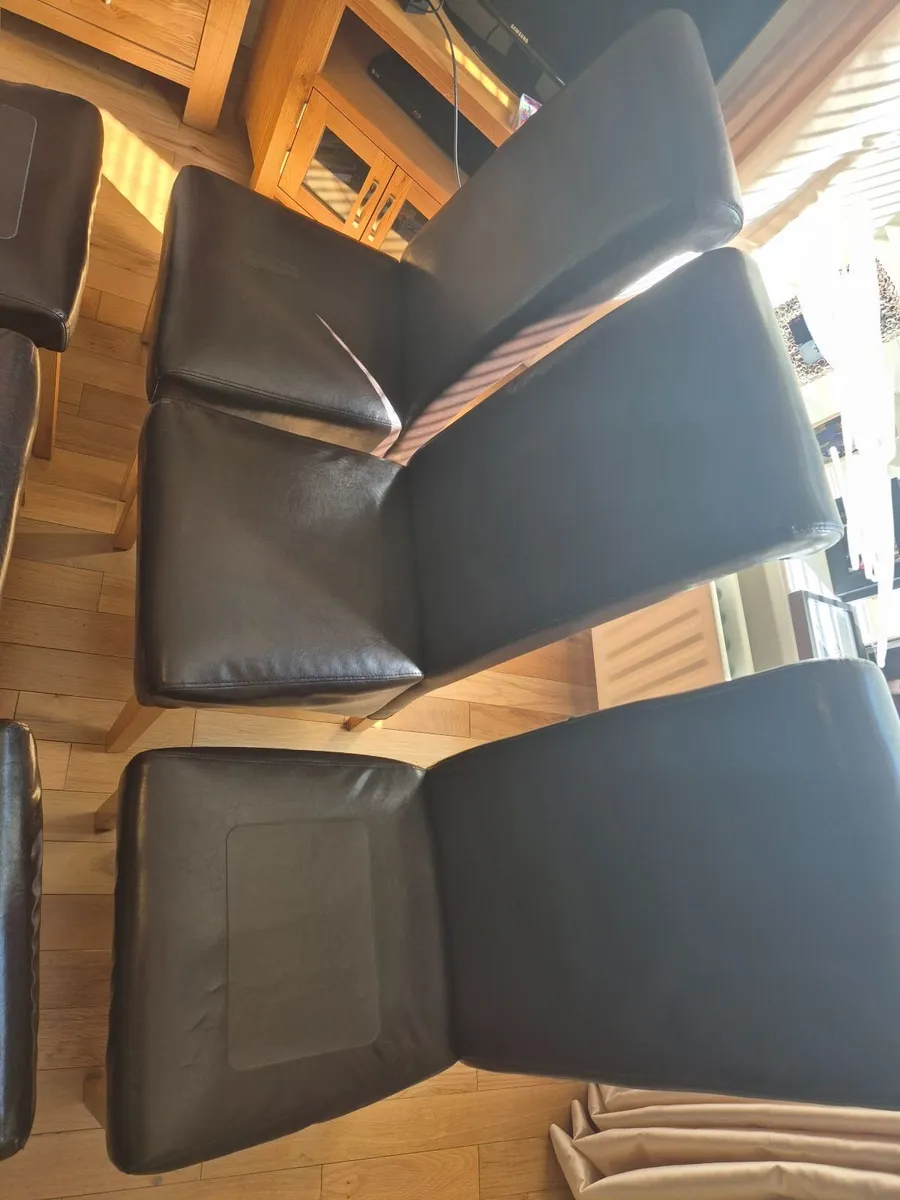 6 Faux Leather Dining chairs FREE - Image 1