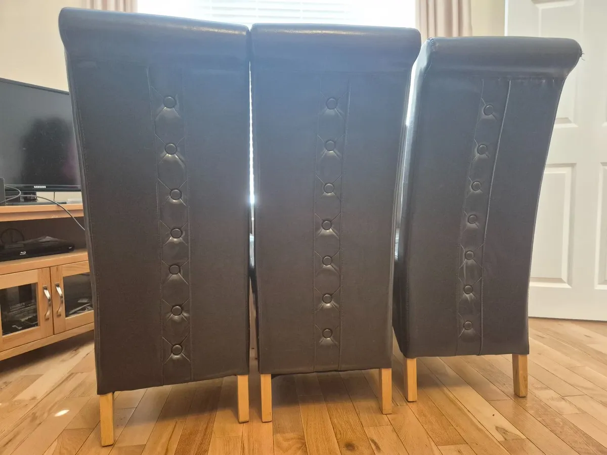 6 Faux Leather Dining chairs FREE - Image 3