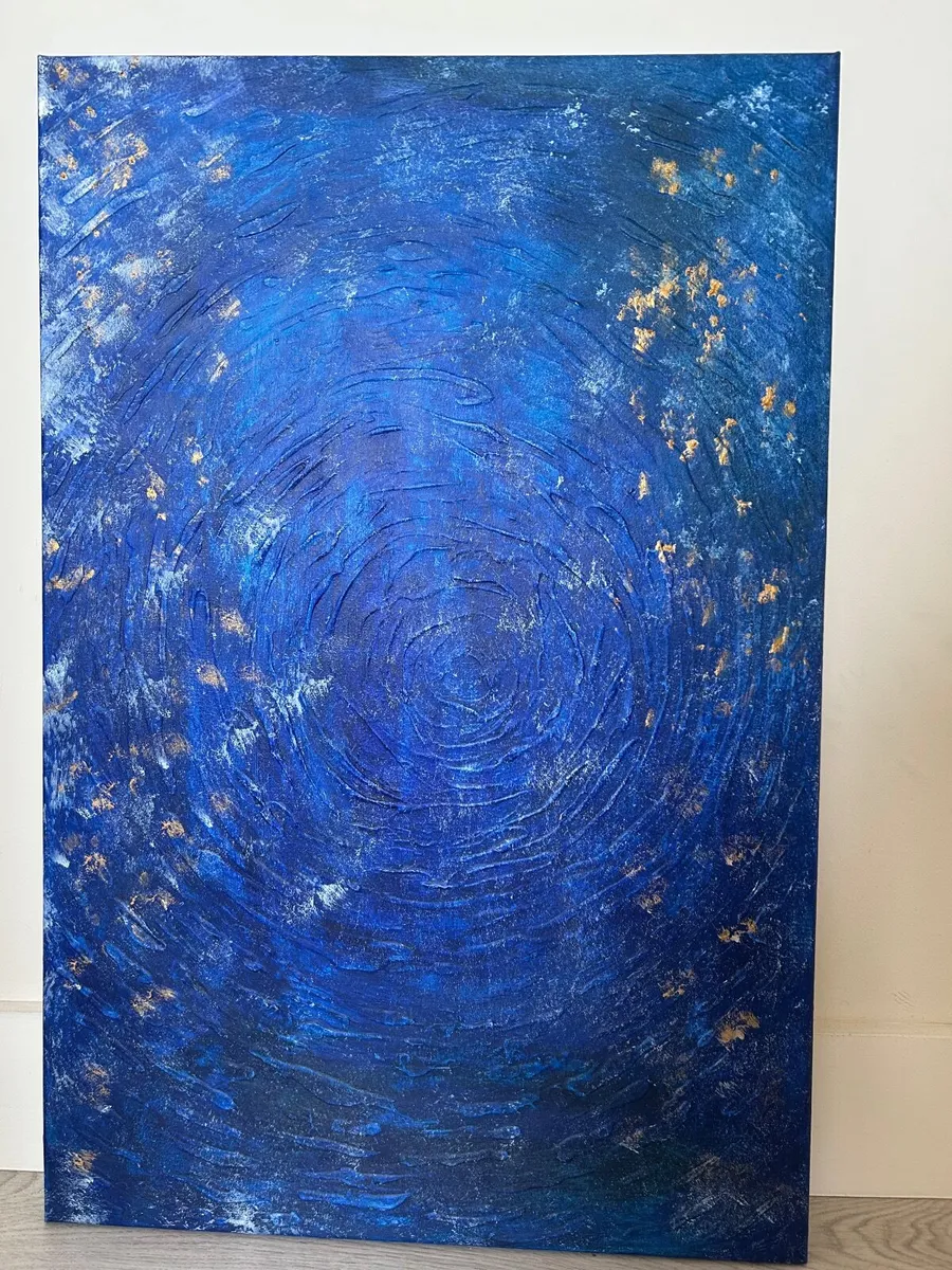 Blue textured painting - Image 3