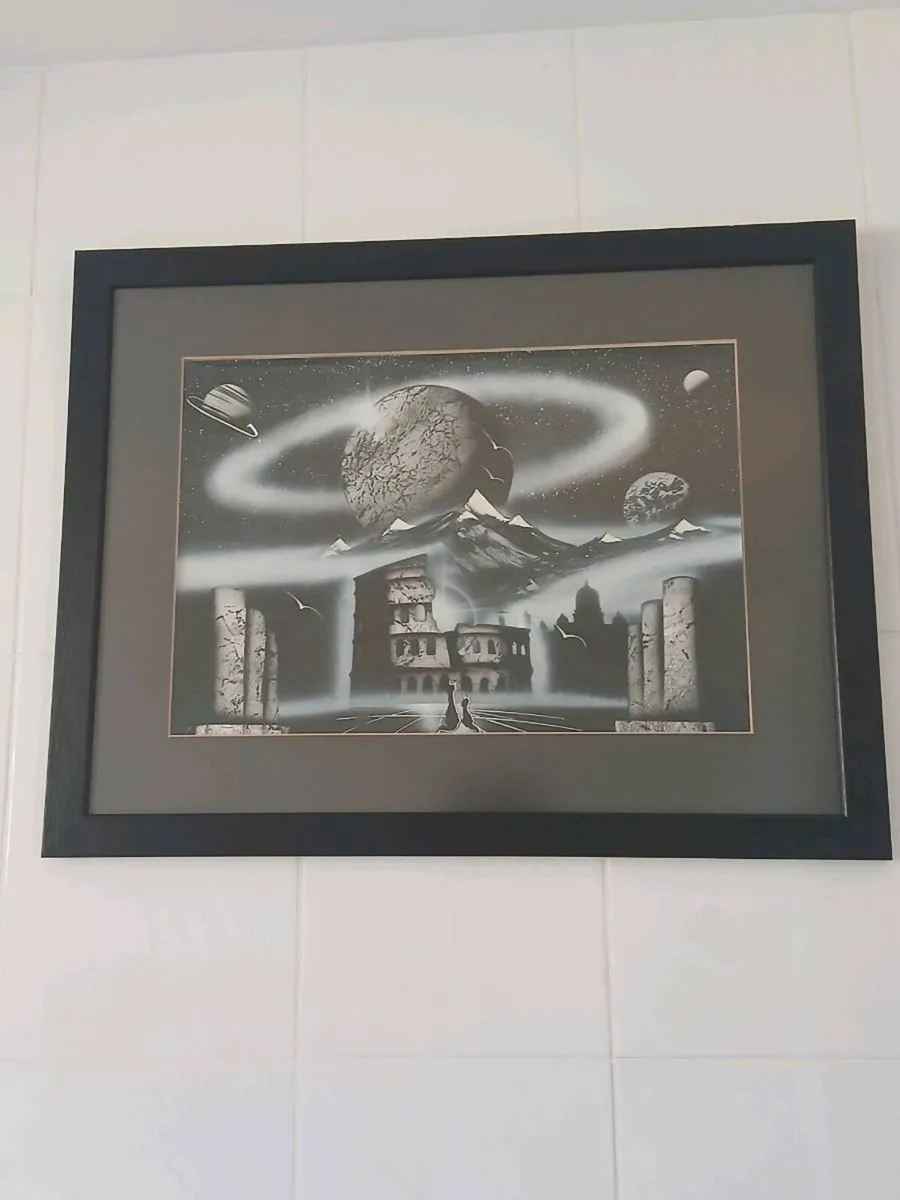 Original Surrealist Spray Paint Artwork - Image 1
