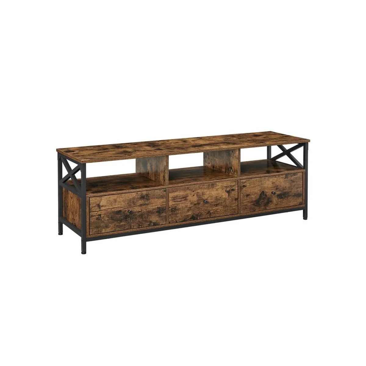 Industrial style TV cabinet, 3 drawers - FREE P&P - Image 2
