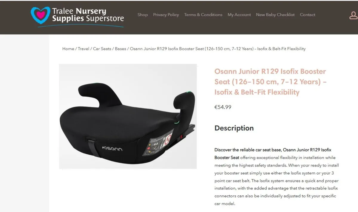 Castlemaine Isofix booster car seat - Image 3