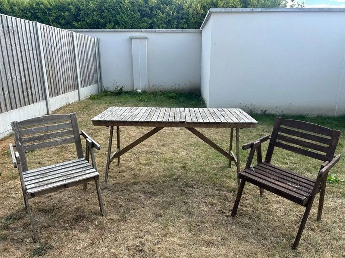 Garden table and 4 chairs - Image 4