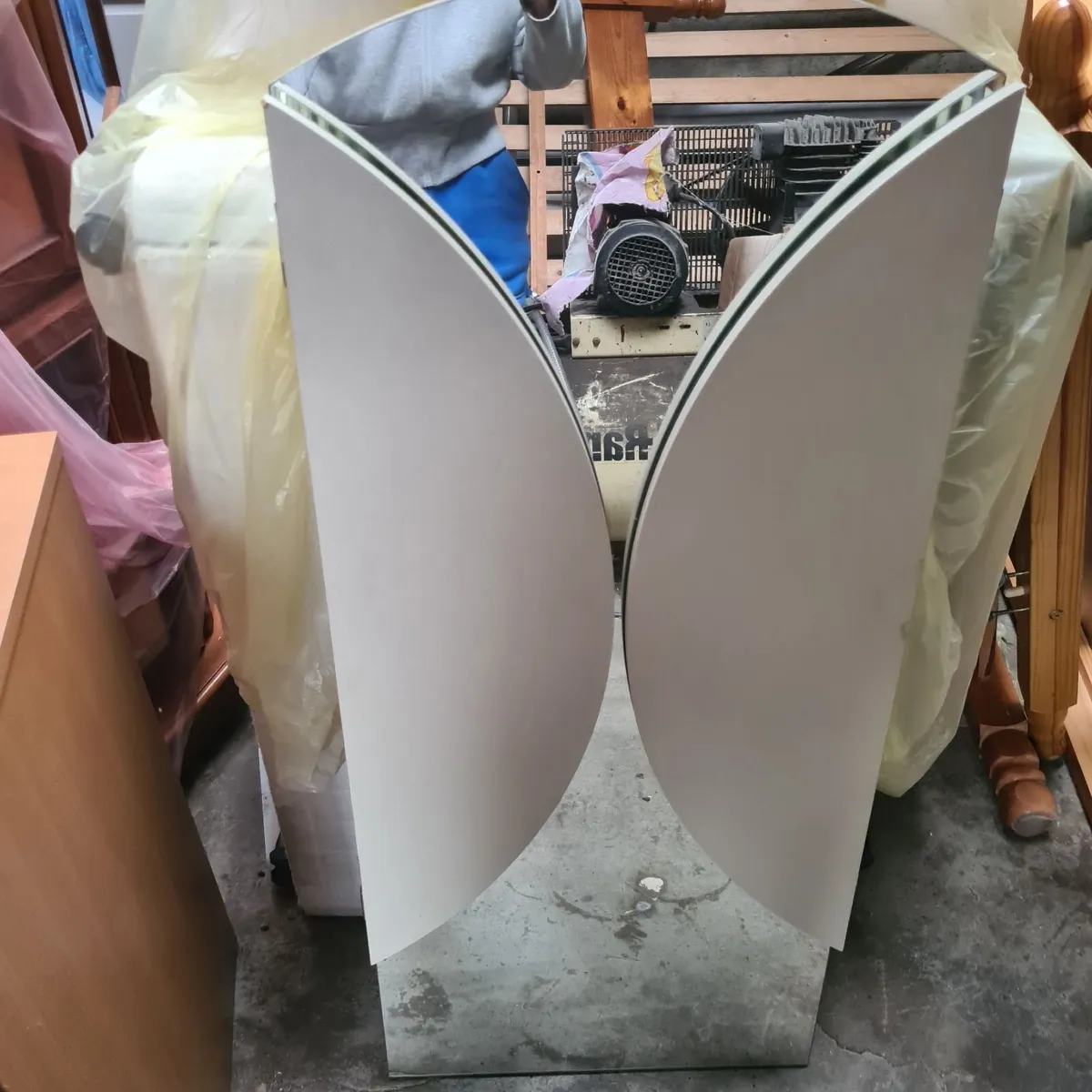 1970s triptyque vintage mirror