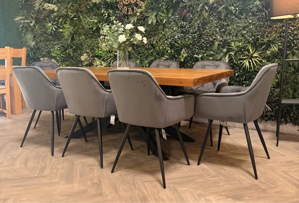 *New* Sonoma oak 2M dining table & 8 chairs - Image 2