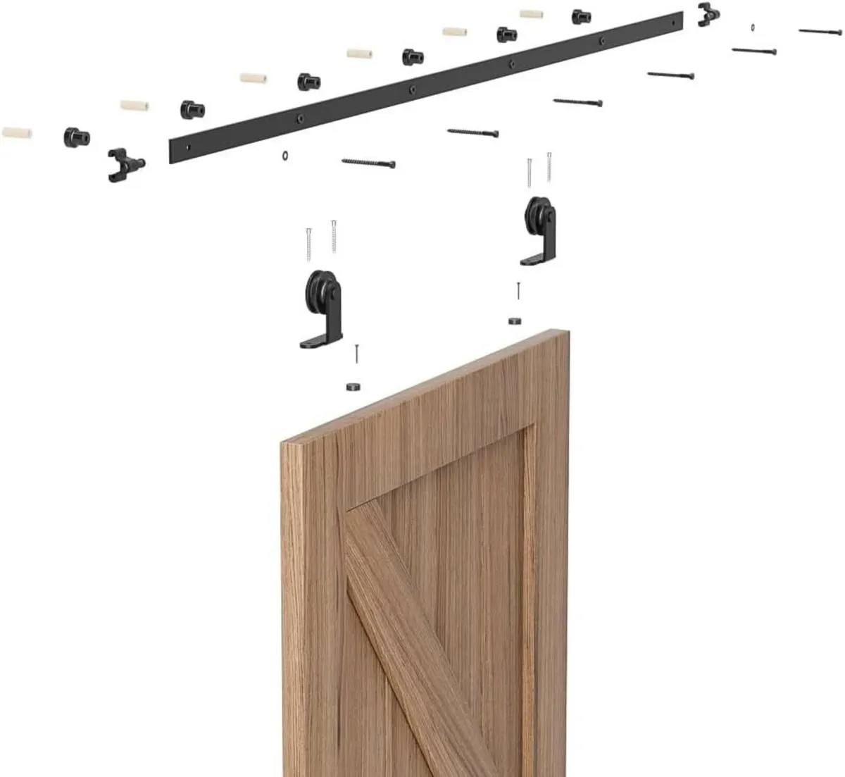 Barn Door Hardware Kit 5.5FT Door Track - Image 2