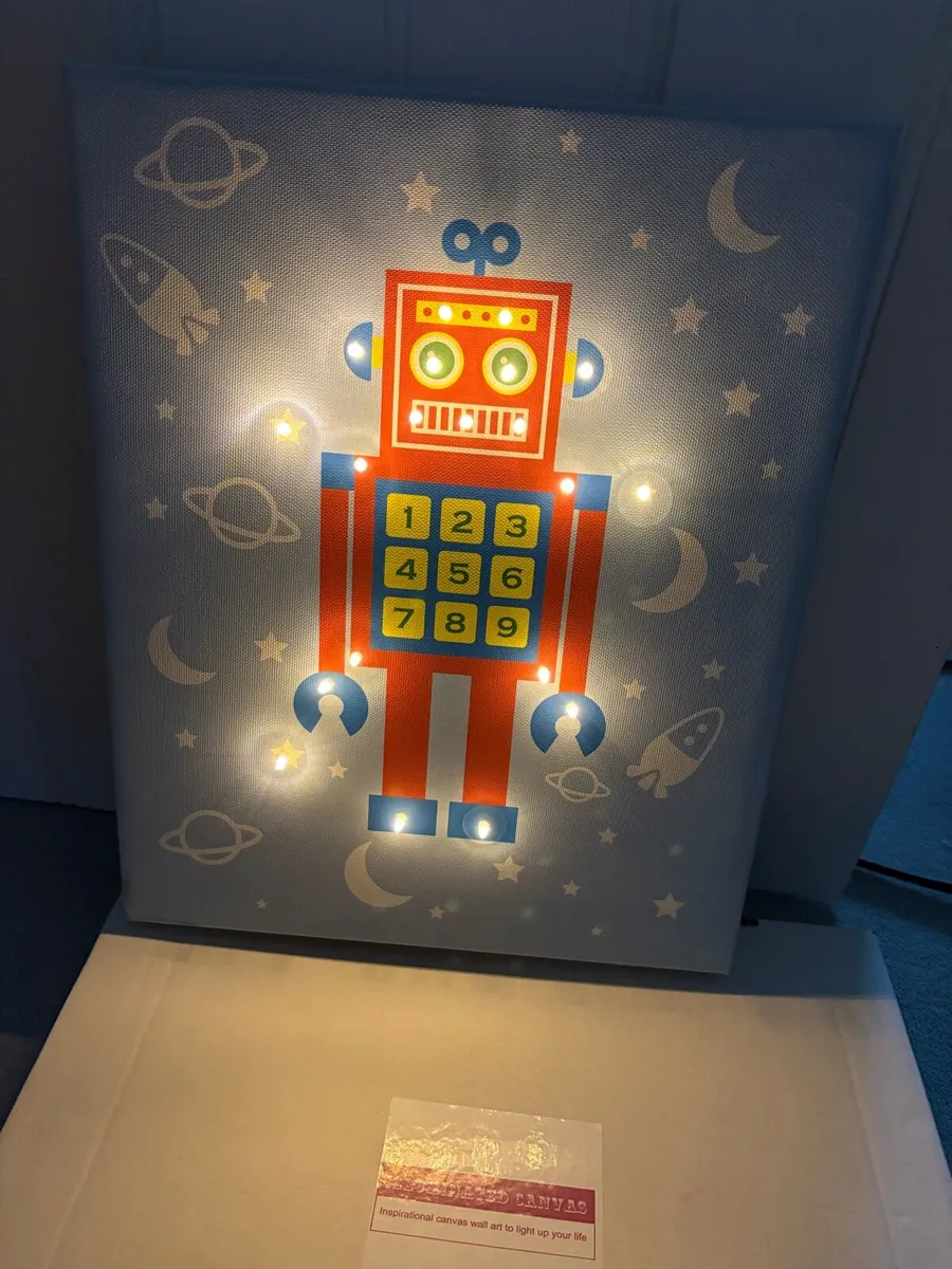Boxed Illuminated Canvas - Robot - Image 1