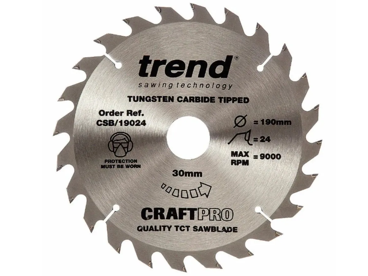 Trend CSB/19024TC Saw Blade 190mm X 30mm X 24t