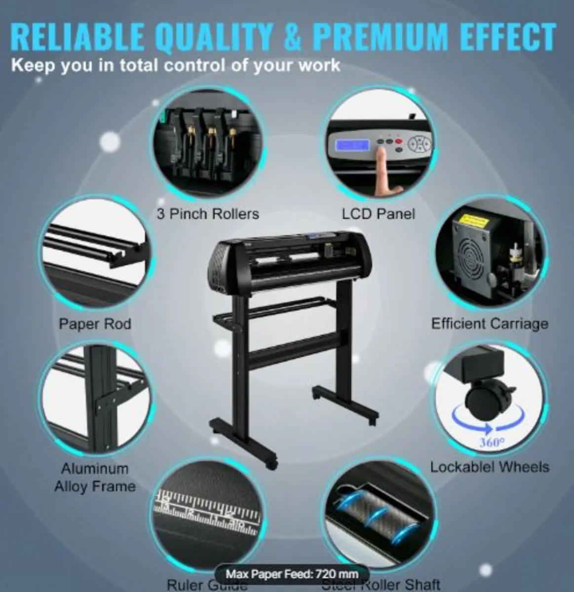 Vinyl Cutter Machine, 28inch Cutting Plotter, - Image 3