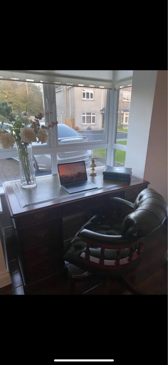 Antique desk and chair - Image 1