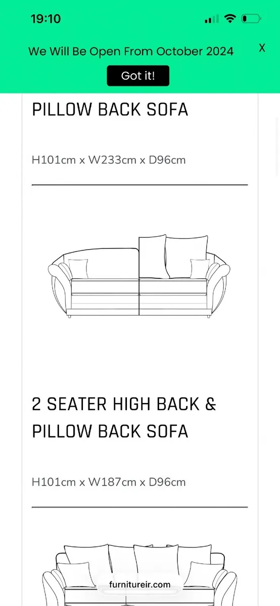 Isla 4 str cuddle sofa and matching 2 seater - Image 2