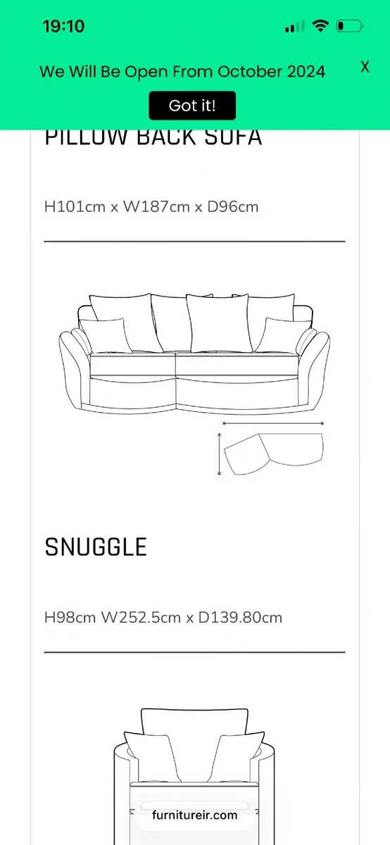 Isla 4 str cuddle sofa and matching 2 seater - Image 3