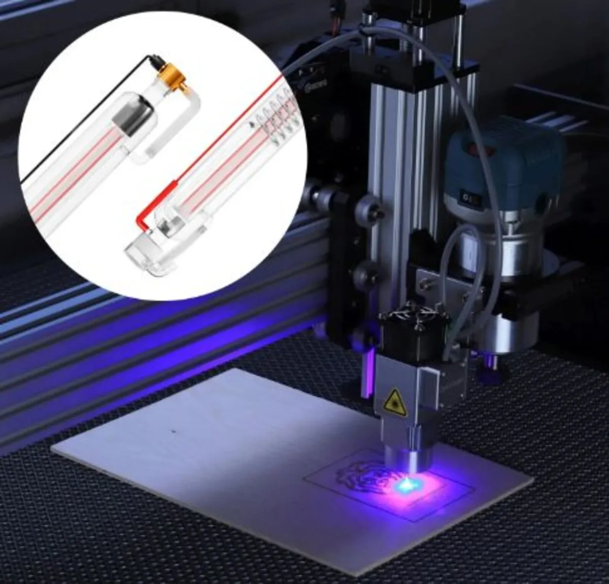 60W CO2 Laser Tube, 49.2 in (1250 mm) Length, - Image 4