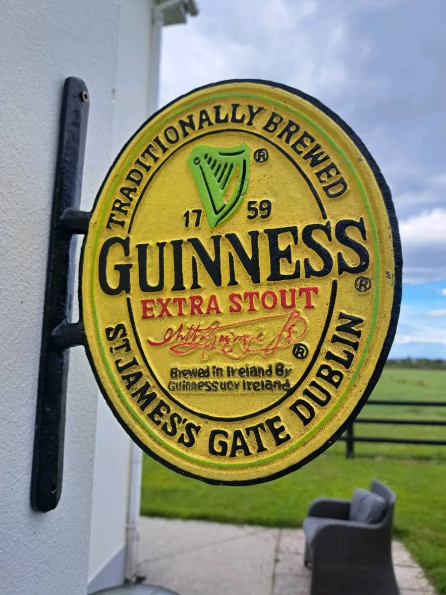 Guinness  bracket cast iron sign - Image 1