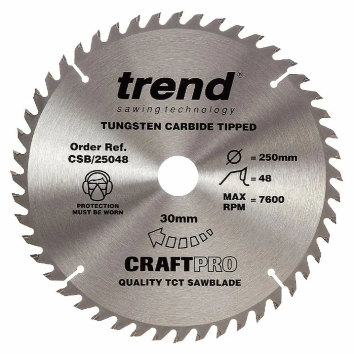 Trend CSB/25048 CraftPro Saw Blade 250 x 30mm 48t