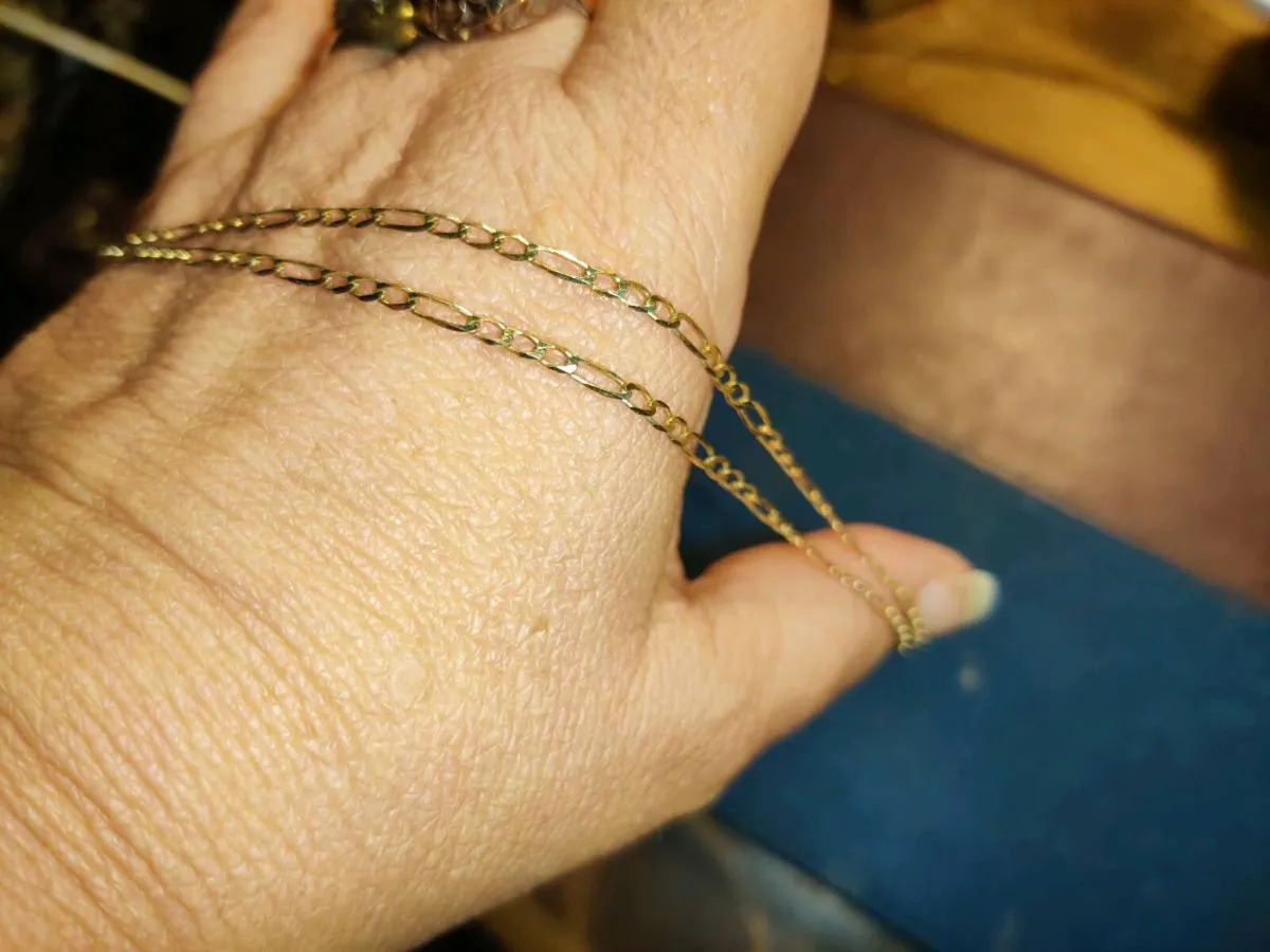 NEW SOLID FIGARO, 9CT Gold 20"Long Strong Chain ! - Image 3