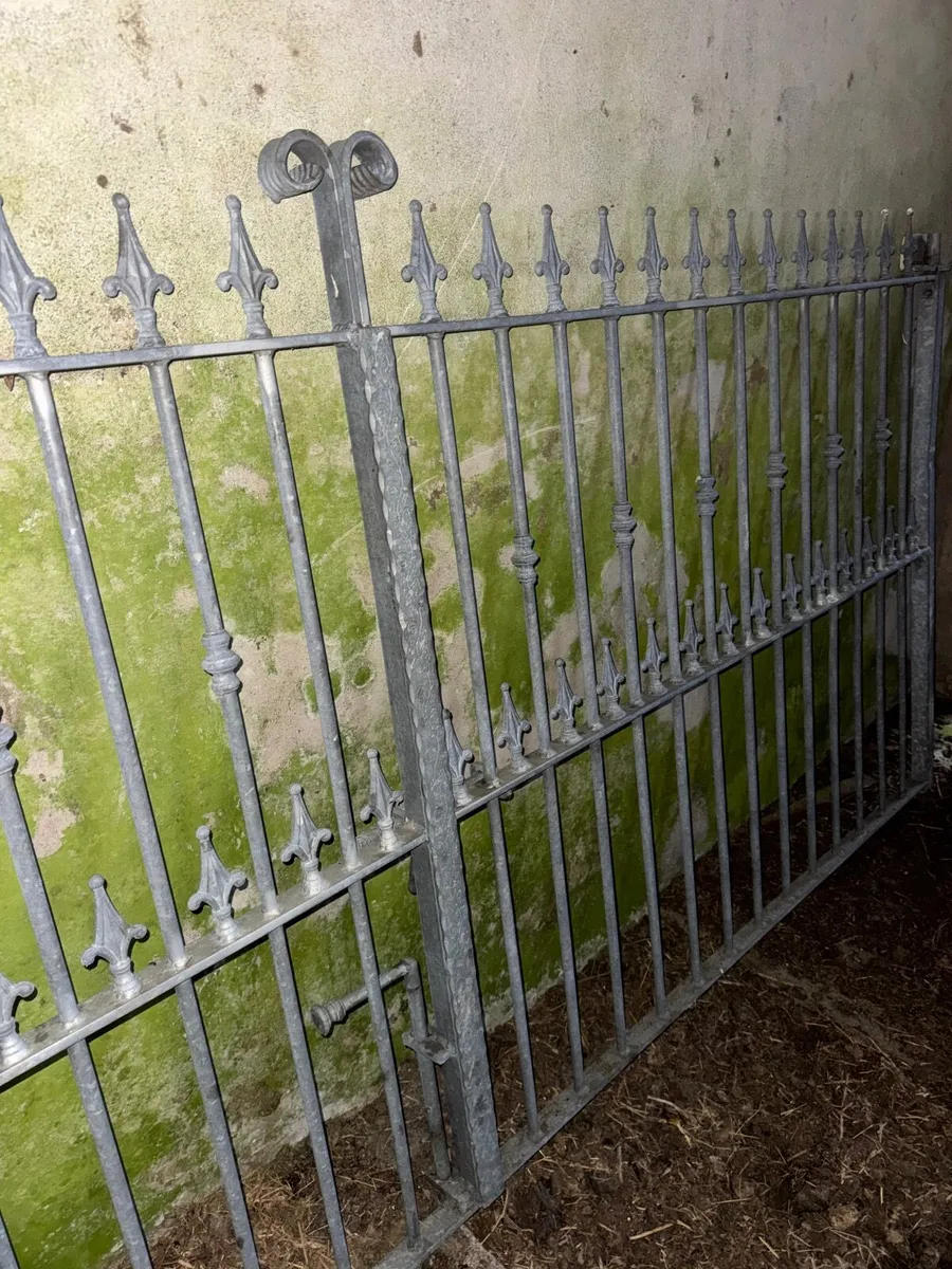Galvanised ornate gates - Image 3