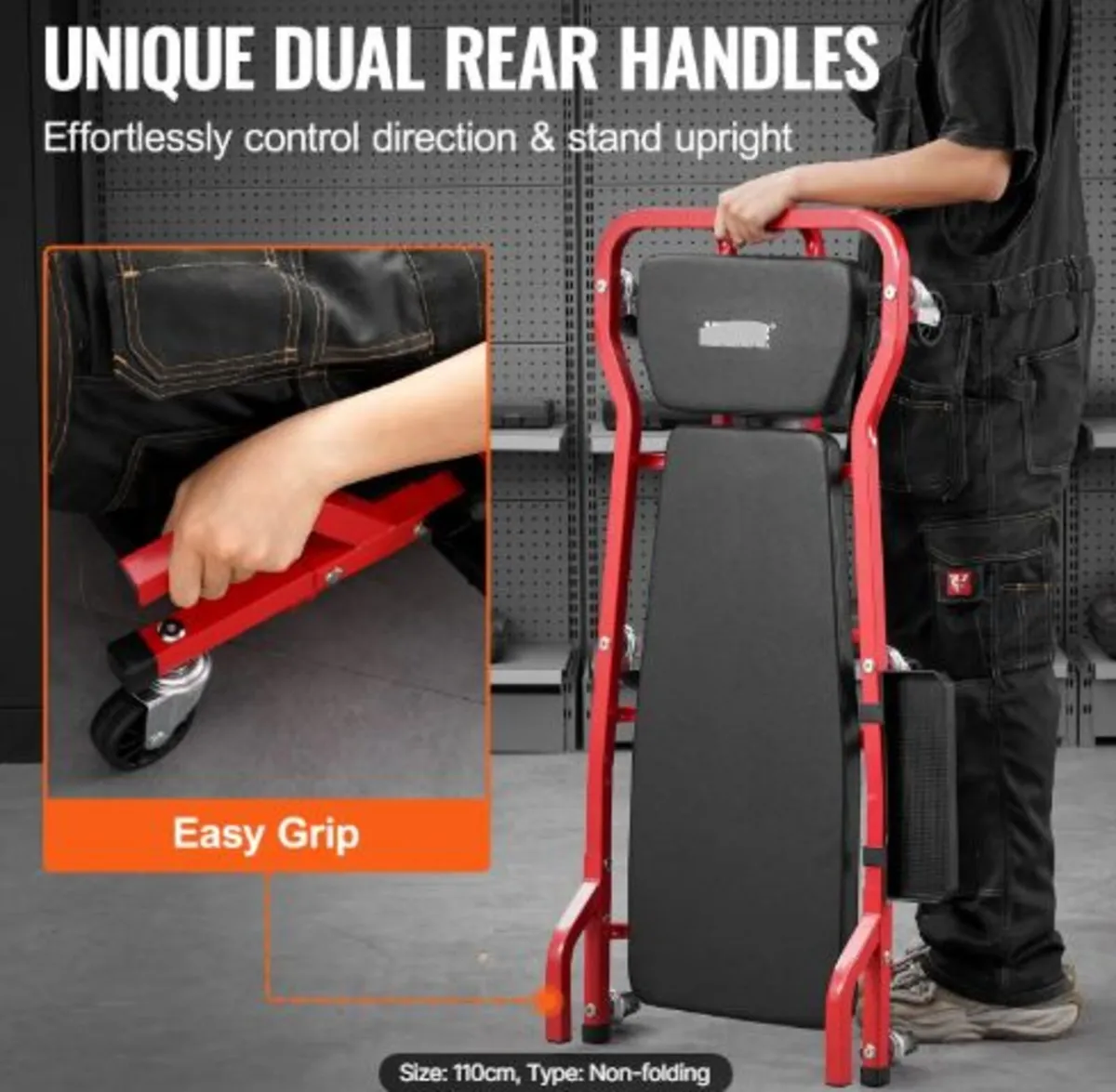Mechanic Garage Creeper,1118 mm, 136.1 kg Capacity - Image 3