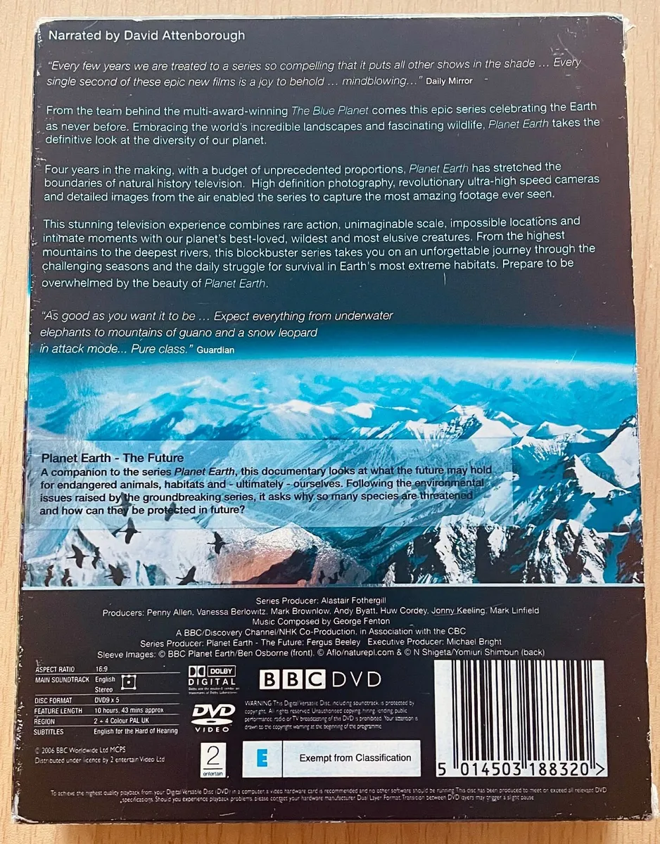 Bbc Planet Earth - Complete 5 Dvd Box Set - Image 2