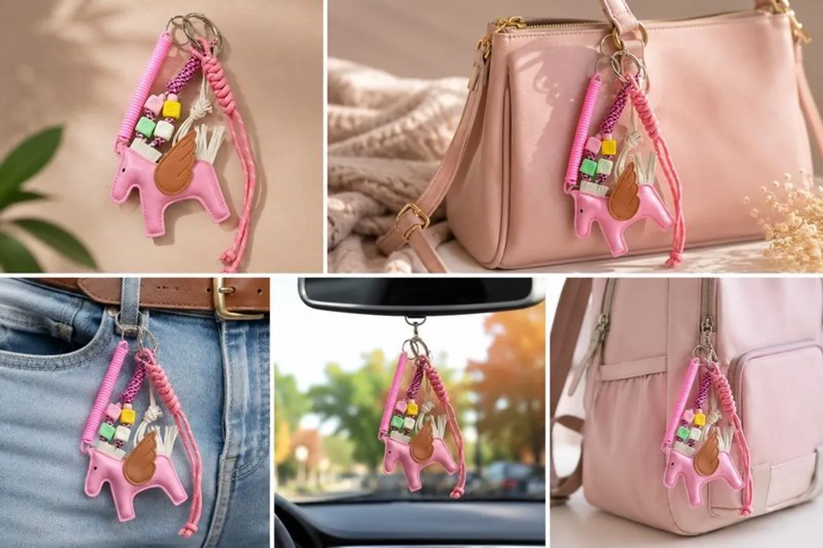 Handmade Pegasus Bag Charm & Keychain / Lucky Pegasus Collection - Image 3