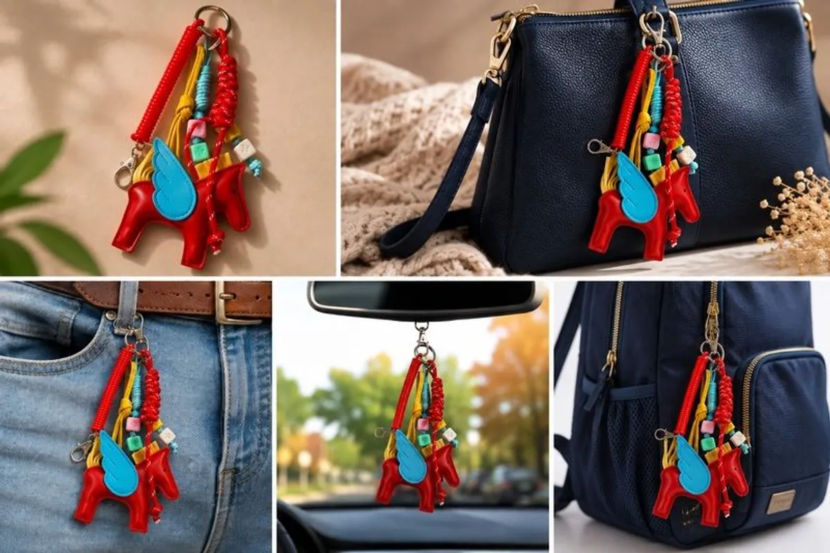 Handmade Pegasus Bag Charm & Keychain / Lucky Pegasus Collection - Image 4
