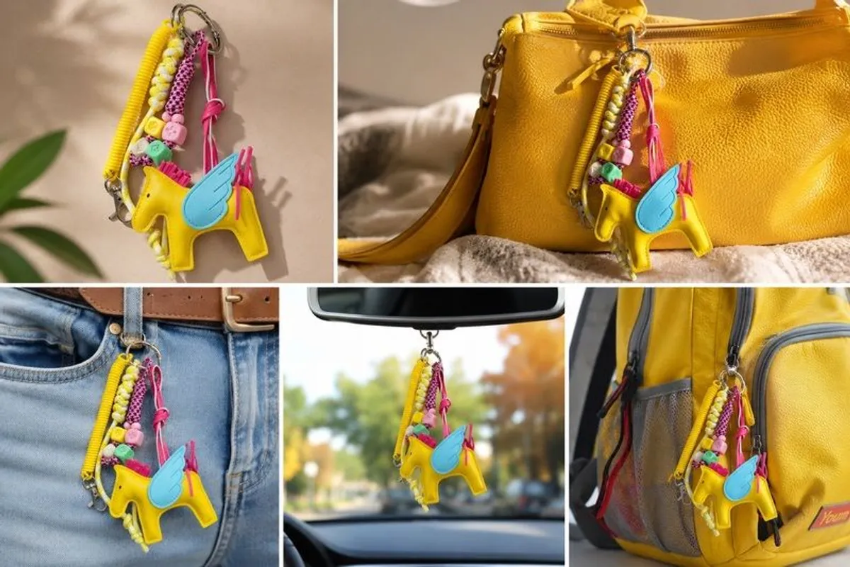 Handmade Pegasus Bag Charm & Keychain / Lucky Pegasus Collection - Image 2