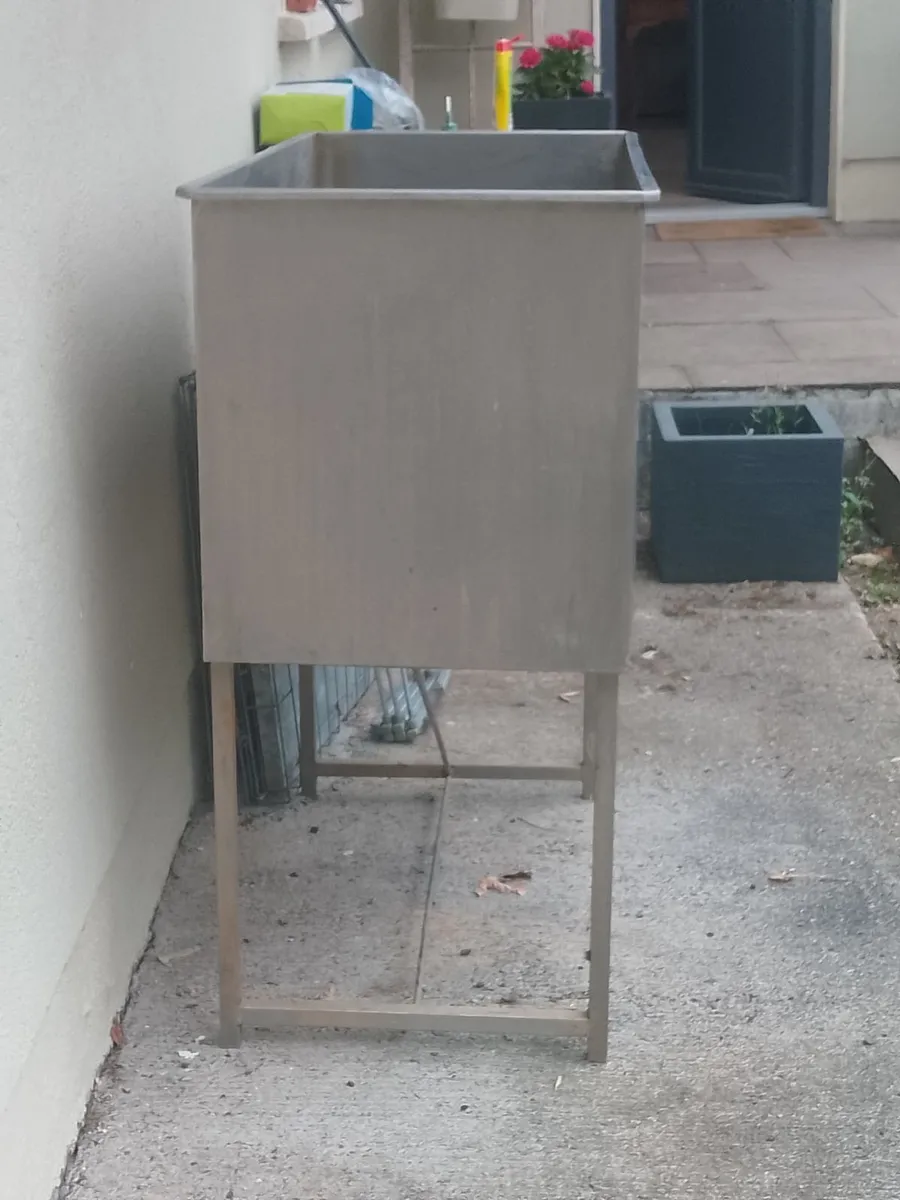 Dog grooming bath - stainless steel - Image 2